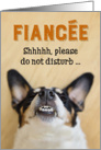 Fiancee - Funny Birthday Card - Dog with Goofy Grin card