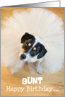 Aunt Humorous Birthday Card - Dog Wearing a Tutu card