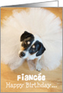 Fiancee Funny Birthday Card - Dog Wearing a Tutu card
