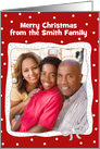 Christmas Card Border - Red with White Polka Dots card