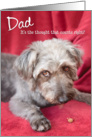 Dad Humorous Birthday Card - Cheeky Pup Eats Half the Treat card