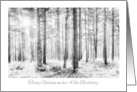 Godson 40th Birthday Card - Black and White Sunlit Forest Trees card