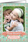 Christmas Photo Card - Christmas Trees and Polka Dots card