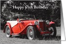 Customizable Birthday Card - Red Classic Car card