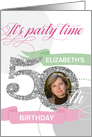 50th Birthday Party Invitation - Add Your Own Photo and Text card