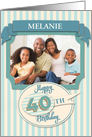 Custom 40th Birthday Card - Add Your Own Name and Photo card