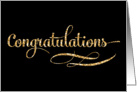Congratulations Greeting Card - Gold Sparkle Effect card