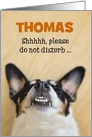 Custom Funny Blank Greeting Card - Add Name - Dog Goofy Grin card