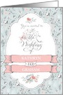 Vintage Wedding Invitation - Add Your Own Names - Pretty Flowers card