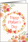 Mother’s Day Card For Mom - Watercolor Flowers and Polka Dots card