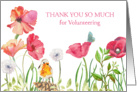 Thank You for Volunteeting Card - Nature in Watercolors card