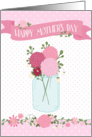 Mother’s Day Card - Flowers in a Jar and Polka Dots card