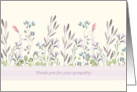 Thank You for your Sympathy - Watercolor Flowers card