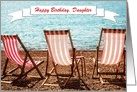 Customizable Birthday Card - Add Your OwnText - Sun Sea and Deckchairs card