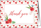 Thank You Card - Pretty Poppies card