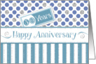 Employee Anniversary 30 Years - Jade Stripes Blue Dots Silver Sparkle card