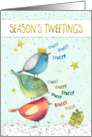 Funny Christmas Card - Seasons Tweetings card