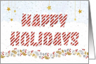 Christmas Card - Happy Holidays Text in the Snow card