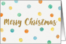 Christmas Card - Merry Christmas and Watercolor Spots card