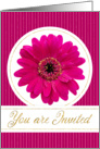 Party Invitation - Pink Flower card