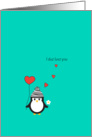 Valentine’s Card - Cute Penguin Illustration card