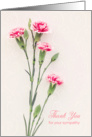 Thank You for Your Sympathy - Pink Peach Carnations card