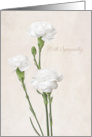 With Sympathy - White Carnations card