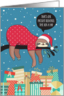 Funny Christmas Card - The Sloth Santa card