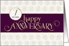 Employee Anniversary 7 Years - Prestigious - Plum White Gold card