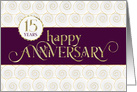 Employee Anniversary 15 Years - Prestigious - Plum White Gold card