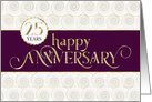 Employee Anniversary 25 Years - Prestigious - Plum White Gold card