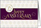 Employee Anniversary 35 Years - Prestigious - Plum White Gold card