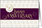 Employee Anniversary 50 Years - Prestigious - Plum White Gold card