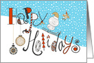 Christmas Card - Fun Text Happy Holidays in the Snow card