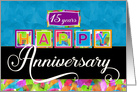 Employee Anniversary 15 Years - Colorful Happy Anniversary card
