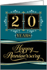 Employee Anniversary 20 Years - Happy Anniversary Decorative Formal card