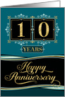 Employee Anniversary 10 Years - Happy Anniversary Decorative Formal card