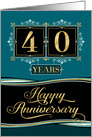 Employee Anniversary 40 Years - Happy Anniversary Decorative Formal card