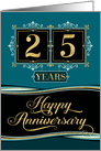 Employee Anniversary 25 Years - Happy Anniversary Decorative Formal card