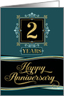 Employee Anniversary 2 Year - Happy Anniversary Decorative Formal card