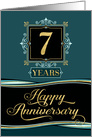 Employee Anniversary 7 Year - Happy Anniversary Decorative Formal card
