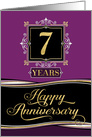 Employee Anniversary 7 Years - Decorative Formal - Plum card
