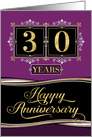Employee Anniversary 30 Years - Decorative Formal - Plum card