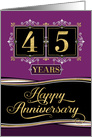 Employee Anniversary 45 Years - Decorative Formal - Plum card