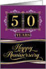 Employee Anniversary 50 Years - Decorative Formal - Plum card