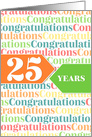Employee Anniversary 25 Years - Colorful Congratulations Pattern card