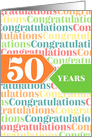Employee Anniversary 50 Years - Colorful Congratulations Pattern card