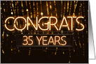 Employee Anniversary 35 Years - Neon Signs card