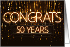 Employee Anniversary 50 Years - Neon Signs card