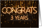 Employee Anniversary 3 Years - Neon Signs card